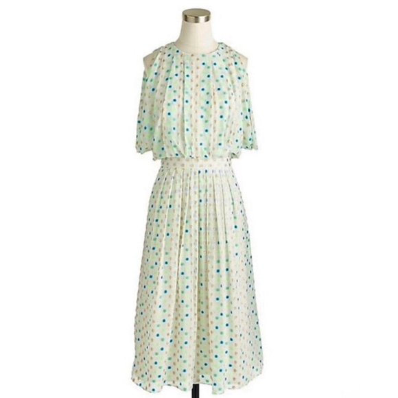*NWT* J.CREW Wonder Dot Chiffon Midi Dress – Women's S/4 - Picture 1 of 10